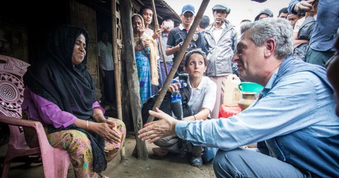 UNHCR High Commisioner Filippo Grandi meets with Masoota Hatu, 55. © UNHCR/Roger Arnold
