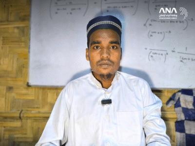Rohingya refugee Forqan talking to ANA in Bangladesh camps (Image: ANA)