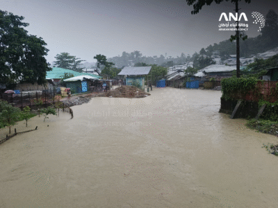 Floods sweeping through Bangladesh camps (Image: ANA)