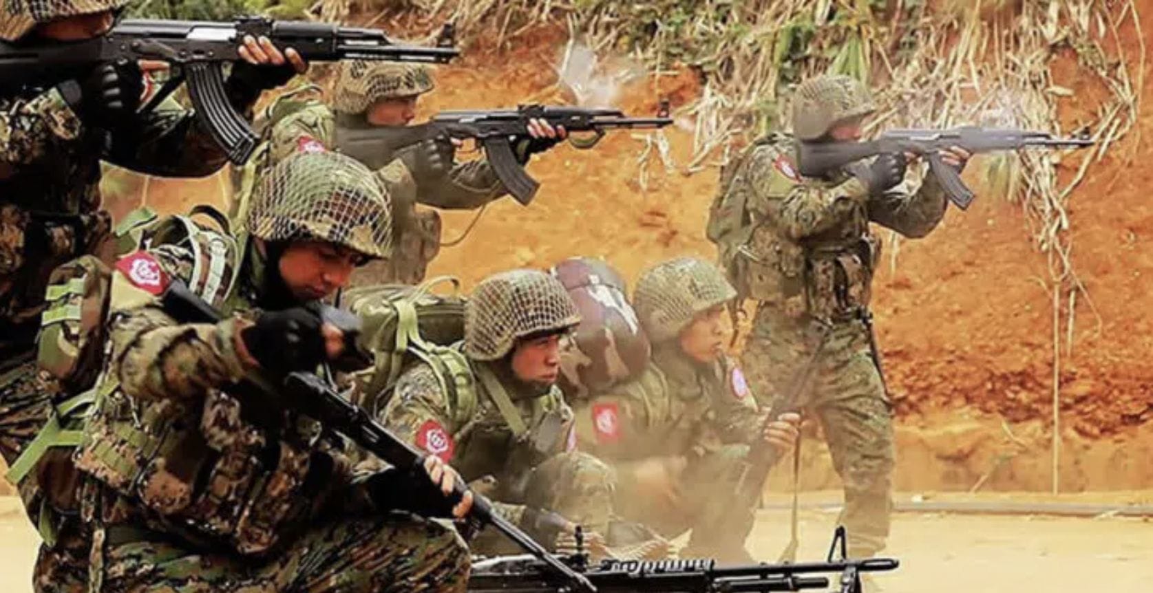 Arakan Army fighters during military drills (Image: AA Infor Desk)