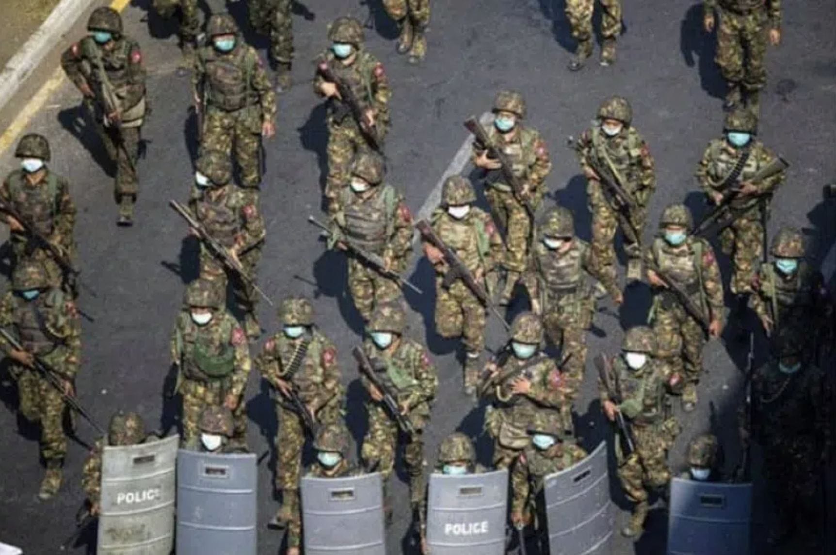 Members of Myanmar army performing a security operation (Image: Social Media)