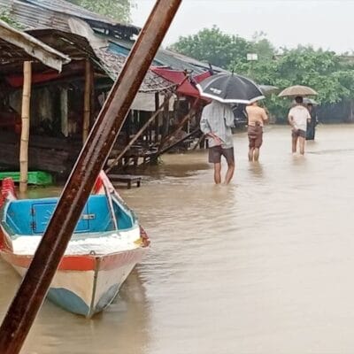 Villages in Buthidaung experiencing flooding due to heavy rains (Image: Social Media)