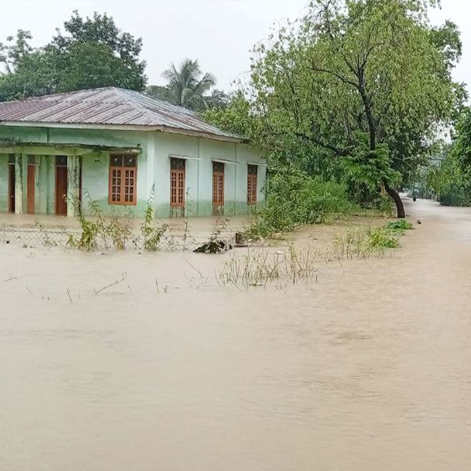 Villages in Buthidaung experiencing flooding due to heavy rains (Image: Social Media)