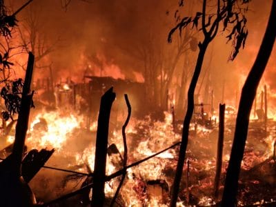 Fire Erupts in Rohingya Camps in Cox’s Bazar, Destroying Dozens of Shelters and Displacing Families